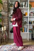 Sunday Morning Chill Sweatshirt Burgundy & Chocolate